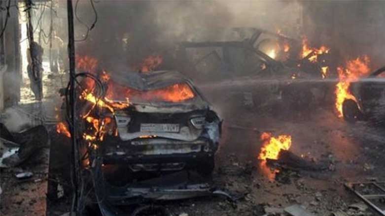 Du teqînan bajarê Himsê hejand